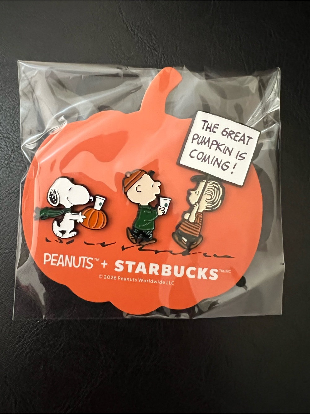 Total 3! Starbucks x Peanuts Orange Pumpkin Pin NEW